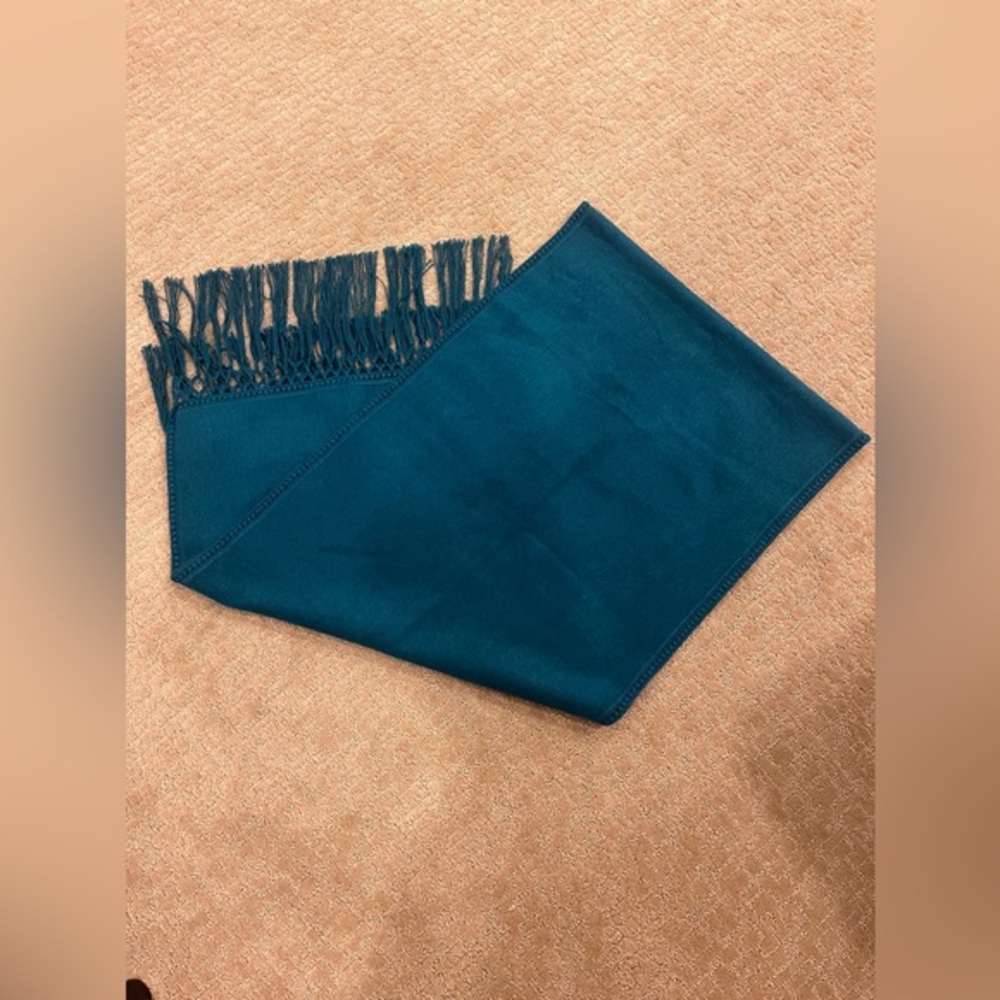 Teal Alpaca Wool Scarf Made In Peru Beautiful!
